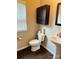 Cozy half bathroom featuring a pedestal sink and tiled flooring at 1071 Bassett Way, Fort Mill, SC 29707