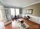 Office or sitting room featuring hardwood floors, french doors, and a chess board at 10804 Back Ridge Rd, Charlotte, NC 28277