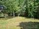 Lush backyard surrounded by mature trees and green lawn at 1109 Reid Harkey Rd, Matthews, NC 28105