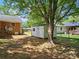 Spacious backyard view with shed and room for entertaining at 1109 Reid Harkey Rd, Matthews, NC 28105