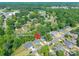 Aerial view of a residential neighborhood with tree-lined streets and well-maintained homes at 137 Ole Eastpointe Dr, York, SC 29745