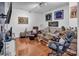 Well-lit living room featuring hardwood floors, modern decor, and comfortable furnishings at 226 Magnolia Ave, Charlotte, NC 28203