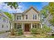 Charming two-story home with a welcoming front porch, manicured landscaping, and classic architectural details at 2617 Bay St, Charlotte, NC 28205