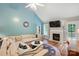 Bright living room with hardwood floors, fireplace, large sectional sofa, and stylish decor at 2745 Stockwood Dr, Gastonia, NC 28056