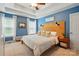 The main bedroom features modern decor, a ceiling fan, and two windows at 2745 Stockwood Dr, Gastonia, NC 28056