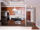 Kitchen boasts granite counters, stainless steel appliances and nearby hardwood entry at 300 W 5Th St # 404, Charlotte, NC 28202
