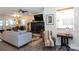 Spacious living room with a fireplace, hardwood floors, and comfortable seating arrangement at 3307 Draper Ave, Charlotte, NC 28205