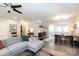 Spacious living room and dining area with open floor plan and modern design elements at 3307 Draper Ave, Charlotte, NC 28205