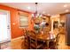 Cozy dining room featuring a wooden table with seating for six and traditional chandelier lighting at 3310 46Th Ne Ave, Hickory, NC 28601