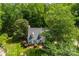 Aerial view of a charming home surrounded by lush greenery at 3424 Clydesdale Dr, Gastonia, NC 28056