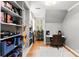 Dedicated office space or flex room, with built-in shelving and a work area with a chair at 3424 Clydesdale Dr, Gastonia, NC 28056