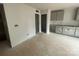 Unfinished kitchen with gray cabinets and ample space for customization at 4017 Grommet Ct, Matthews, NC 28105