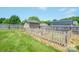 Fenced backyard featuring a storage shed and a garden area, offering privacy and functionality at 4301 Windjammer Sw Ct, Concord, NC 28027