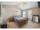 This spacious main bedroom has vaulted ceilings and plenty of natural light at 4301 Windjammer Sw Ct, Concord, NC 28027