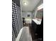 Bathroom with double vanity, large soaking tub, and modern fixtures at 4845 Midway Sand Rd, Hickory, NC 28601