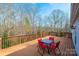 Enjoy outdoor dining on the wooden deck with scenic views at 4845 Midway Sand Rd, Hickory, NC 28601