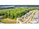 Aerial view of the neighborhood near a beautiful lake surrounded by lush trees and well maintained homes at 5065 Watersail Way, Clover, SC 29710