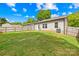 Spacious backyard features a grassy lawn and a wood fence for privacy at 5648 Woodard St, Charlotte, NC 28269