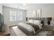 Cozy main bedroom with a queen bed, decorative pillows, and two windows at 6430 Matlea Ct, Charlotte, NC 28215