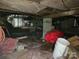 View of the crawl space under the house showing structural support at 6813 Navajo Trl, Sherrills Ford, NC 28673