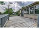 Spacious wooden deck with charming string lights and a view of the backyard at 85 Sw Myrtle Sw Ave, Concord, NC 28025