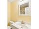 Bright bathroom featuring a vanity with a sink and a decorative floral mirror at 11701 Brockley Ct, Charlotte, NC 28215