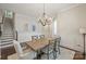 Charming dining room featuring a wooden table, wainscoting, and decorative lighting at 1209 Leigh Ave, Charlotte, NC 28205