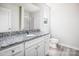 Clean bathroom featuring granite countertops and a shower with glass door at 1538 Doran Ter, Richburg, SC 29729