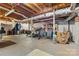 Unfinished basement with exposed beams and utilities for flexible usage at 1792 Hoffman Rd, Gastonia, NC 28054