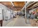 Unfinished basement with exposed beams and utilities for flexible usage at 1792 Hoffman Rd, Gastonia, NC 28054