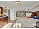 bedroom with a ceiling fan and unique dinosaur wall decorations at 282 Fischer Rd, Fort Mill, SC 29175