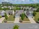 An aerial view of the neighborhood showcasing the house and surrounding greenery at 3043 Santee Ct, Fort Mill, SC 29707