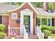 Close-up of the home's front door showing glass details and decorative lighting at 308 Gillsbrook Rd, Lancaster, SC 29720