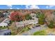 Aerial view of townhomes surrounded by colorful fall foliage and trees at 3109 Heathstead Pl, Charlotte, NC 28210