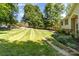 Manicured green lawn with mature trees at 4700 Hickory Grove Rd, Mount Holly, NC 28120