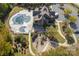 Aerial view of community center, playground, pool, parking, and clubhouse at 5059 Valita Rd, York, SC 29745