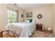 Cozy bedroom featuring a double bed, neutral decor, and a window with natural light at 516 Tribune Dr, Charlotte, NC 28214