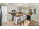 Charming kitchen with white cabinets, tiled backsplash, stainless steel appliances, and functional island at 516 Tribune Dr, Charlotte, NC 28214