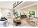 Open concept living space with modern decor, connecting kitchen and dining area at 6501 Piney Path Rd, Charlotte, NC 28212