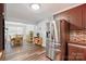 Spacious open concept kitchen and dining area with stainless steel appliances and modern cabinets at 707 Hester Dr, Dallas, NC 28034