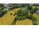 Aerial view of fields, homes, and trees at 1040 Nc 90 W Hwy, Taylorsville, NC 20681