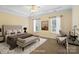 Stylishly staged bedroom with upholstered bed and coordinated decor at 1141 Ardwyck Pl, Rock Hill, SC 29730