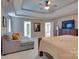Expansive main bedroom with sitting area and access to the ensuite bathroom at 136 Elba Dr, Mooresville, NC 28115