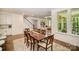 Transitional style dining room with hardwood floors conveniently located near the living room and kitchen at 16432 Here At Last Ln, Charlotte, NC 28278