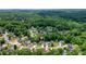 Aerial view of the home nestled in a lush, green neighborhood, marked with a locator pin to show its exact location at 208 N Kayla Dr, Salisbury, NC 28146