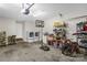 Spacious garage with laundry, storage shelving, and room for bikes and sports equipment at 208 N Kayla Dr, Salisbury, NC 28146