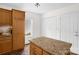 Kitchen features oak cabinets, granite countertops, stainless steel appliances and a large island at 208 N Kayla Dr, Salisbury, NC 28146
