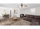 Bright living room features a dining area, hardwood floors, and comfortable furniture at 208 N Kayla Dr, Salisbury, NC 28146