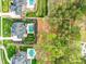 Aerial view of a residential lot, located next to homes with pools and landscaping at 2954 Holbrook Rd, Fort Mill, SC 29715
