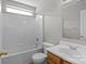 Full bathroom with a shower-tub combination, a toilet, and a sink at 4729 Nijinsky Ct, Charlotte, NC 28216